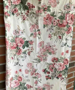 Vintage 90er Laura Ashley Vorhang Paneele Baumwolle gefüttert Blumen 40x84 Menge 4 USA - Bild 1 von 5