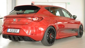 Difusor Rieger CUP NEGRO para Seat León KL FR Style parachoques trasero parachoques ABS - Imagen 1 de 6