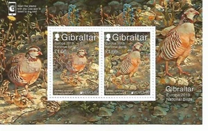 Gibraltar Block Europa 2019 einheimische Vogelarten postfrisch - Bild 1 von 1