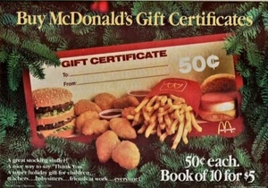 McDonald's Holiday Tray Ad 1984 24 X 18 Inches POSTER Vintage Wall Art - Picture 1 of 2