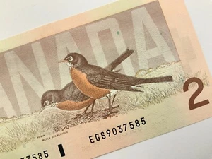 Billete Canadá 1986 2 dólares sin circular EGS prefijo Bonin Thiessen AA290 - Imagen 1 de 11