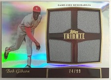 2011 Topps Tribute Quad Relic Silver Parallel Bob Gibson SP #TQR-BG /99 HOF