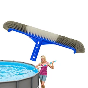 Pool Brush Head 16.9" Pool Brushes for Cleaning Pool Walls Curved Ends - Picture 1 of 10