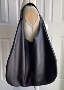 CHOCOLATE BROWN HANDMADE BOVINE FULL GRAIN LARGE LEATHER HOBO SHOULDER BAG NWOT - Picture 1 of 24