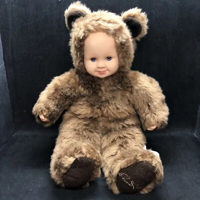 Oso de peluche marrón vintage Baby Bears de Anne Geddes peluche ojos azules 2002 12" Foto 1 de 4