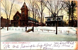 Postal Circa 1908 Iglesia de Santa María Newburgh Nueva York D169 - Imagen 1 de 2