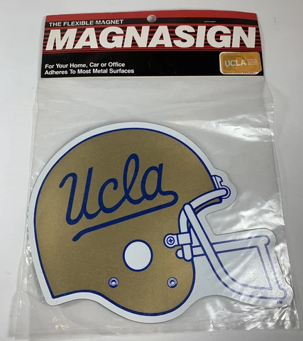 Vtg UCLA Bruins magnasign football helmet Flexible Magnet NCAA College 80s Cover