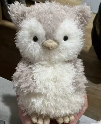 Jellycat 7.5" retired Little Owl beige white plush includes dust bag - Image 1 of 4