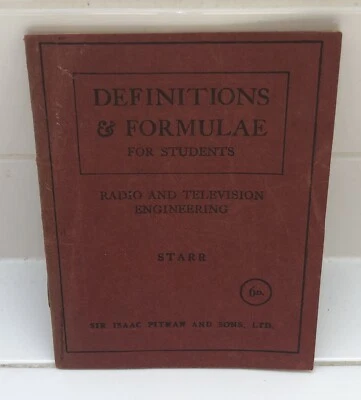 Radio & Television Engineering Booklet – Pitman & Sons – 1942 - Image 1 of 2
