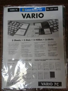 7C VARIO CLEAR Lighthouse Stock pages pack of 5 One sided NEW 7 Row pocket - Picture 1 of 3