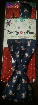 Pajarita de bolsillo a lunares con lunares talla única de oso polar nudoso y bonito de Navidad Foto 1 de 2