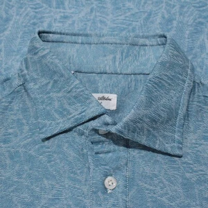 Cesare Attolini NWOT Short Sleeve Polo Shirt Size 42 16.5 in Blue 100% Cotton - Picture 1 of 8