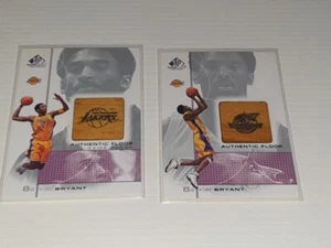 2000-01 SP piso de juego Kobe Bryant L.A. Lakers piso y piso de estrellas - 2 tarjetas - Imagen 1 de 1