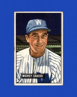 1951 Bowman Set-Break #205 Mickey Grasso RC VG-VGEX *GMCARDS* - Image 1 of 2