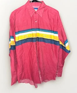 Vintage Wrangler Brushpopper Hemd Herren L Rot Langarm 90er Cowboy Western - Bild 1 von 6
