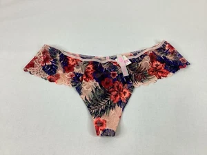 Victoria Secret Panties Underwear Thong SIZE Large Floral Cheekster Low Rise NWT - Picture 1 of 3