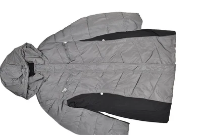 Chaqueta acolchada Calvin Klein Performance para hombre talla L gris negra con capucha Foto 1 de 4