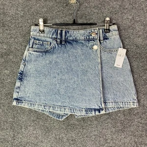 NEW GAP Girls Denim Wrap Mini Skort Size 12 - Picture 1 of 9