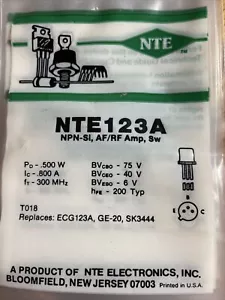 NTE NTE123A Transistor complementare in silicone uso generale - Foto 1 di 2