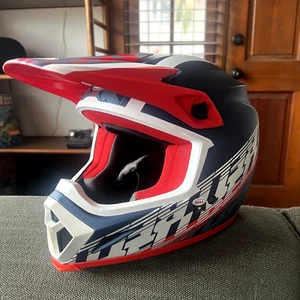 Bell MX-9 MIPS Offset Matte Metallic Blue/White Helmet -MEDIUM - Picture 1 of 10