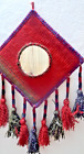 Natural Wool Beduen Wall Mirror Made By  Hand Made Home Décor