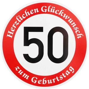Verkehrsschild 50 Geburtstag Verkehrszeichen Straßenschild Geburtstags-Schild - Bild 1 von 3