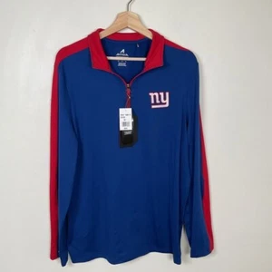 Men's New York Giants Antigua Royal Quarter-Zip Lightweight Pullover Size Medium - Picture 1 of 12