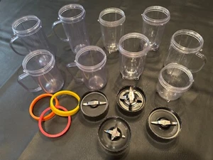 Big Lot MAGIC BULLET Blender Blades Mugs Cups Rings Replacement Parts - Picture 1 of 8
