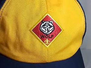 BSA Boy Scout Wolf Cub Uniform Hat Cap Adjustable Strapback M / L (2) - Picture 1 of 6