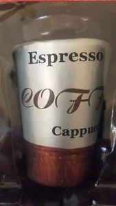 NUEVO EN CAJA TAZA DE CAFÉ CAPUCHINO ESPRESSO MERRY BRITE ADORNO DE VIDRIO GRANDE 4" DE ALTO - Imagen 1 de 2