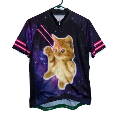 Camiseta Portland Laser Kitty Talla Grande Púrpura Cremallera Completa Ciclismo Club Ajuste Púrpura Foto 1 de 4
