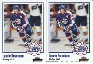 Laurie Boschman 2002-03 Fleer Throwbacks Base & Gold Cards # 55 & # 55G - Picture 1 of 1
