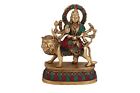 Arihant Craft Hindu Goddess Durga Idol Statue   203 Cm Brass Multicolour
