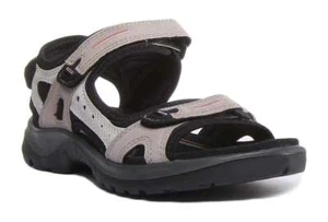 Ecco Offroad Damen-Ledersandalen mit Klettverschluss in Taupe Größe UK 3 – 8 - Bild 1 von 6