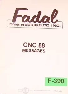 Fadal VMC CNC 88, manual del programa de mensajes 1990 - Imagen 1 de 3