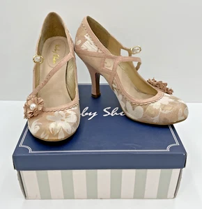 Ruby Shoo - Yasmin - Rose Gold Floral 4" Heels - Boxed - UK 7 - VGC W10 - Picture 1 of 14