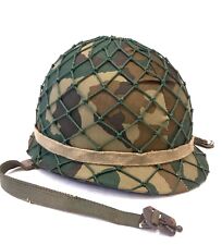 Genuine ARGENTINE HELMET with CAMOUFLAGE Cover and Net FALKLANDS period Goggles