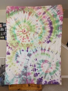 Sunshine Joy Beachy Dreamy Tie Dye Wall Hanging Hippy 56" x 82" - Picture 1 of 5