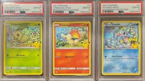 SEQUENTIAL PSA 10 CHIKORITA CYNDAQUIL TOTODILE McDONALD'S COLLECTION POKEMON - Picture 1 of 2