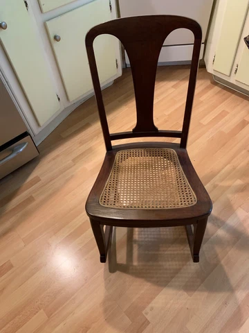 Antique cherry wood cane-seat rocking chair Cover