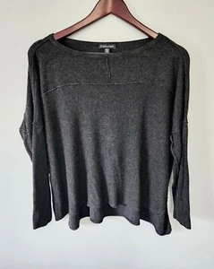 Eileen Fisher high low hemline gray stretchy Lightweight sweater size XS - Picture 1 of 8
