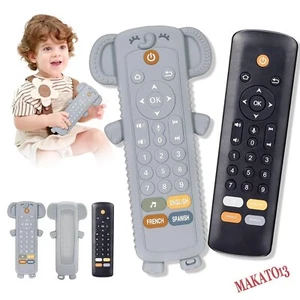 Baby Remote Control Toy Silicone Teether Cover Baby Musical Toys In 3 Languages - Picture 1 of 6