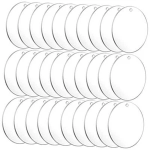 30Pcs Acrylic Ornament Blanks Bulk, Round Acrylic Blanks for 3.5 Inch, 30 Pcs - Picture 1 of 8