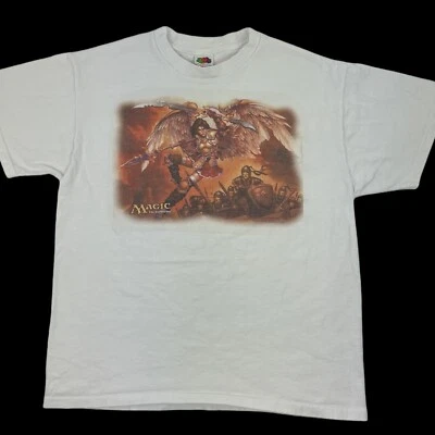 Camiseta Vintage Magic The Gathering Serra Advocate 2001 Grande Blanca Foto 1 de 4