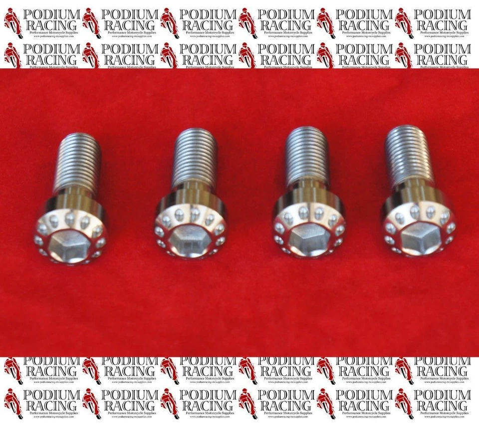JUEGO DE 4 PIEZAS PERNOS PINZA TITANIO DUCATI PLATA 748 916 996 998 Foto 1 de 1