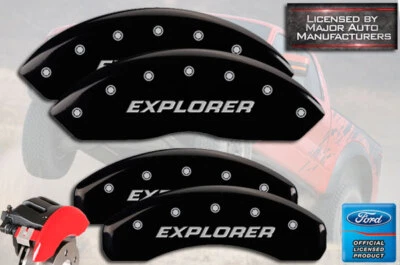Черные крышки передних + задних тормозных суппортов MGP 2020-2021 Ford «Explorer» 4 шт - Изображение 1 из 4