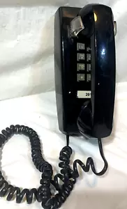 Cortelco #255400-VBA-20M Telefono da parete con pulsante ~ Nero ~ Da unità di lavoro - Foto 1 di 6