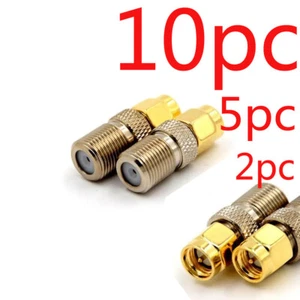 F Type Female Jack to SMA Male Plug Straight RF Coaxial Adapter Cord Connector - Picture 1 of 5