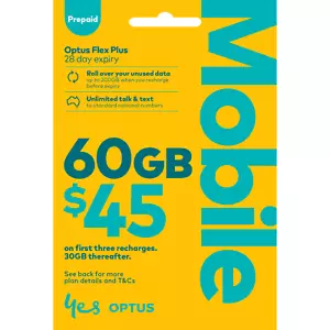 AUSTRALIAN OPTUS $45 PREPAID MULTIFIT SIM CARD KIT 3G 4G GSM STANDARD NANO MICRO - Bild 1 von 2