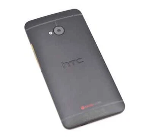 Genuine HTC One M7 801c 801e 801n 801s Battery Cover Backcover Buttons Black - Picture 1 of 6